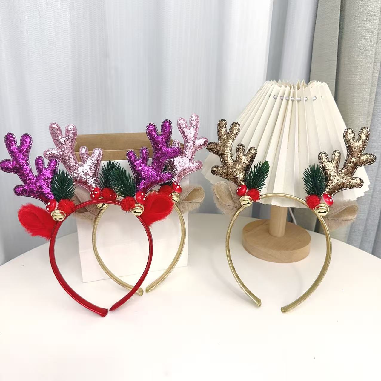 Reindeer Antlers Headband - Popolari Cerchietti Natalizi con Corna di