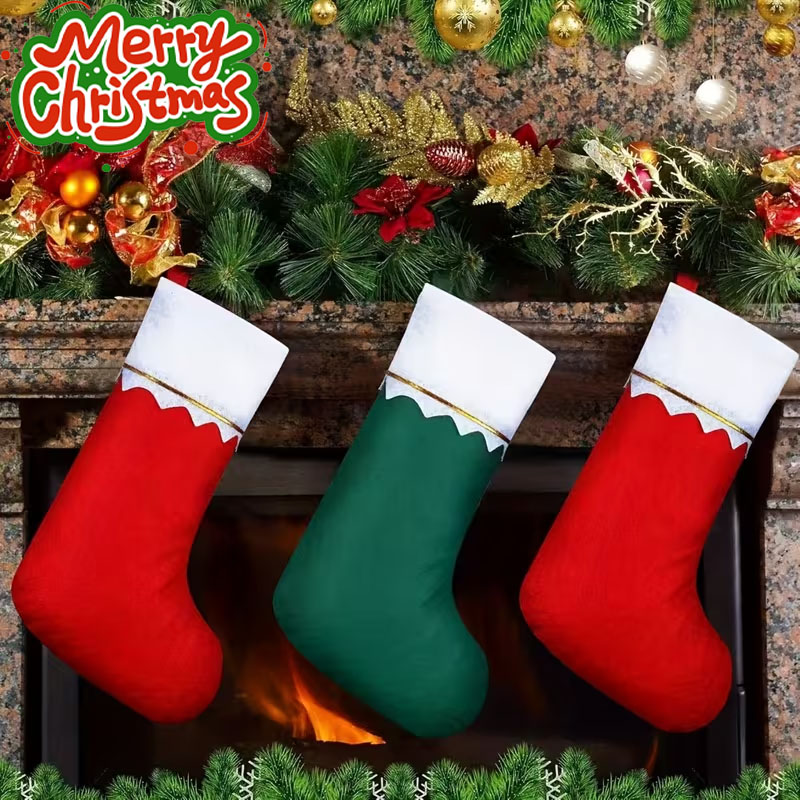 Christmas Stocking Hanging - Set di 12-24 Calze di Natale