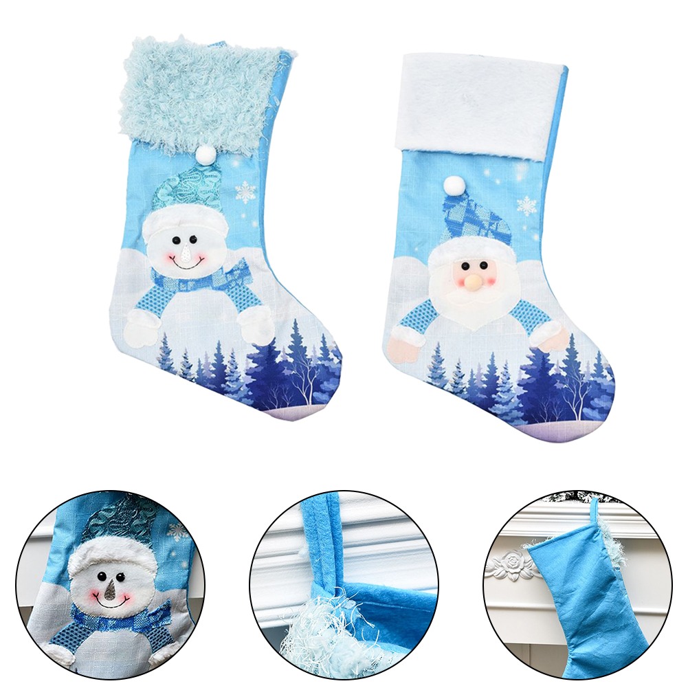 Grande calza natalizia blu in  - Christmas Stocking Hanging recensione e prezzo