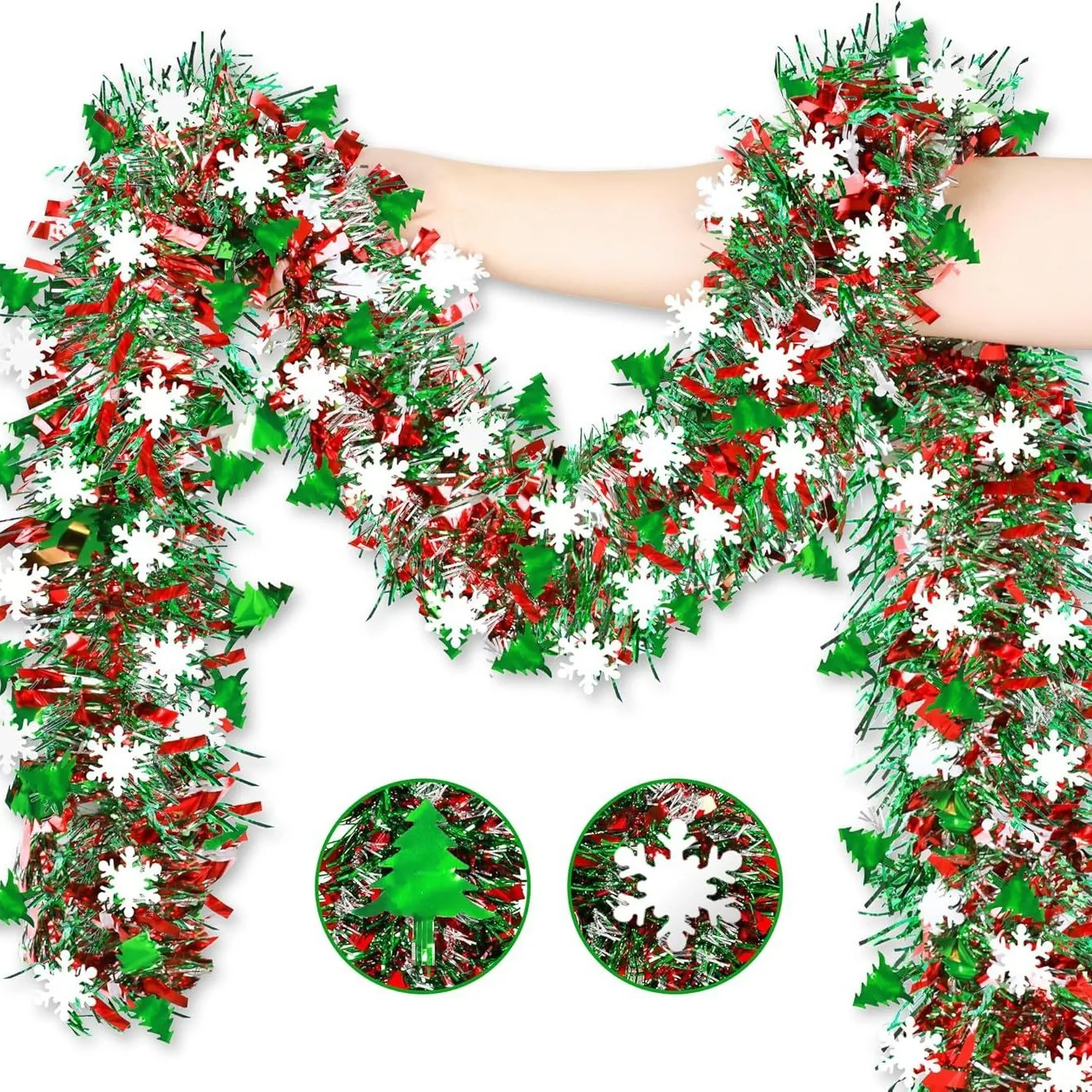 2M Natale Fiocco di neve Tinse - Tinsel Garland Decoration recensione e prezzo