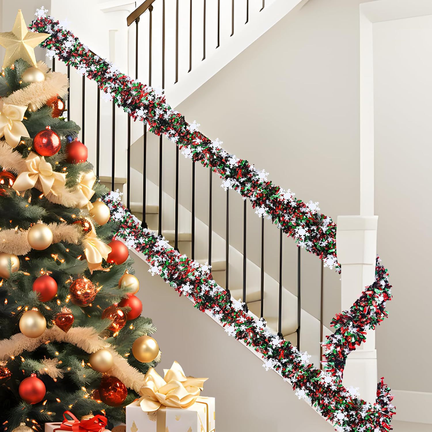 2M Natale Fiocco di neve Tinse - Tinsel Garland Decoration recensione e prezzo