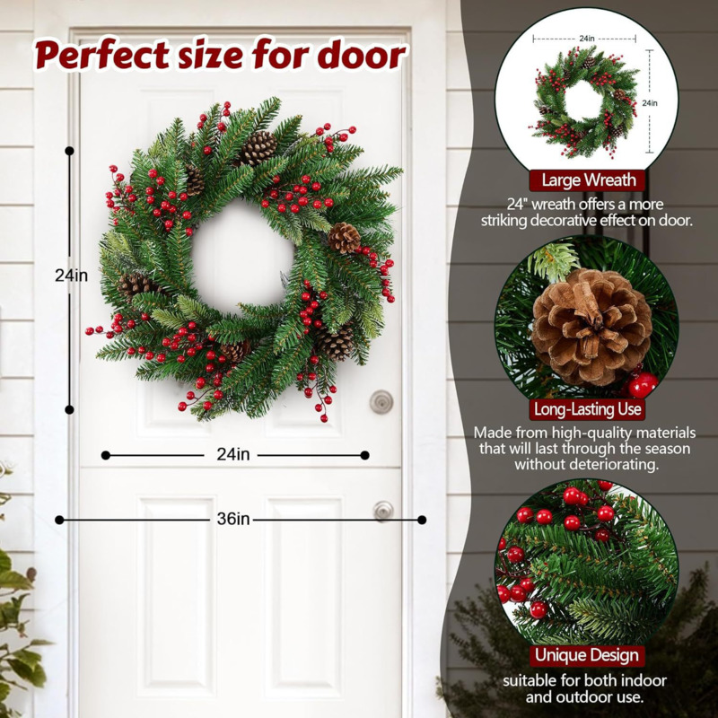 Ghirlanda natalizia artificial - Christmas Wreath Fake recensione e prezzo