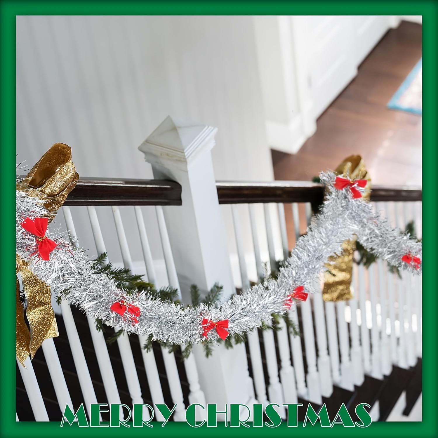 Ghirlanda di Natale con Fiocch - Tinsel Garland Decoration recensione e prezzo