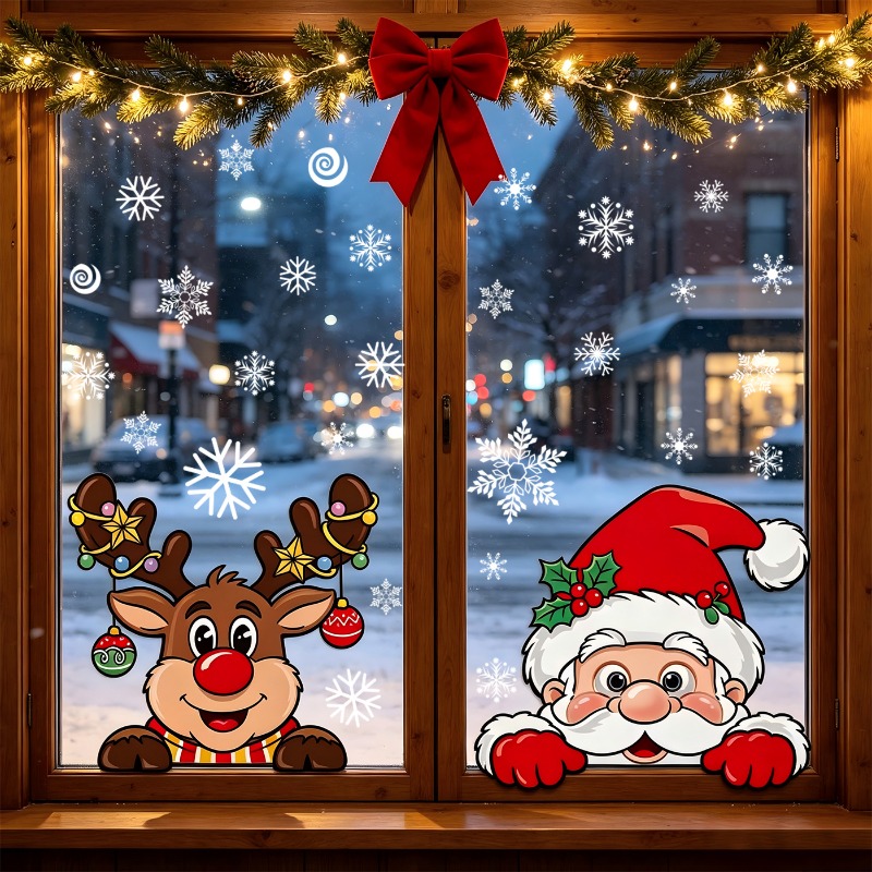 Adesivi Statici Natalizi con R - Snowflake Window Decal recensione e prezzo