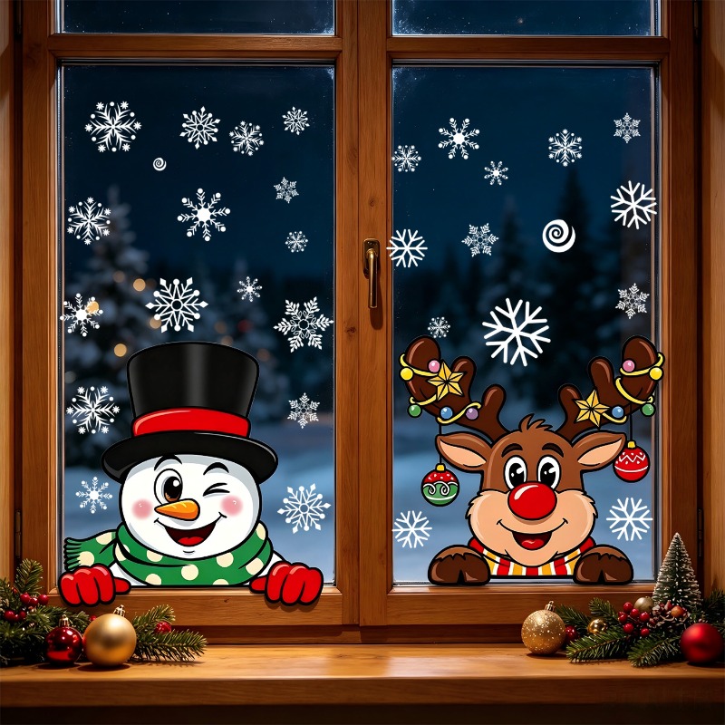 Adesivi Statici Natalizi con R - Snowflake Window Decal recensione e prezzo