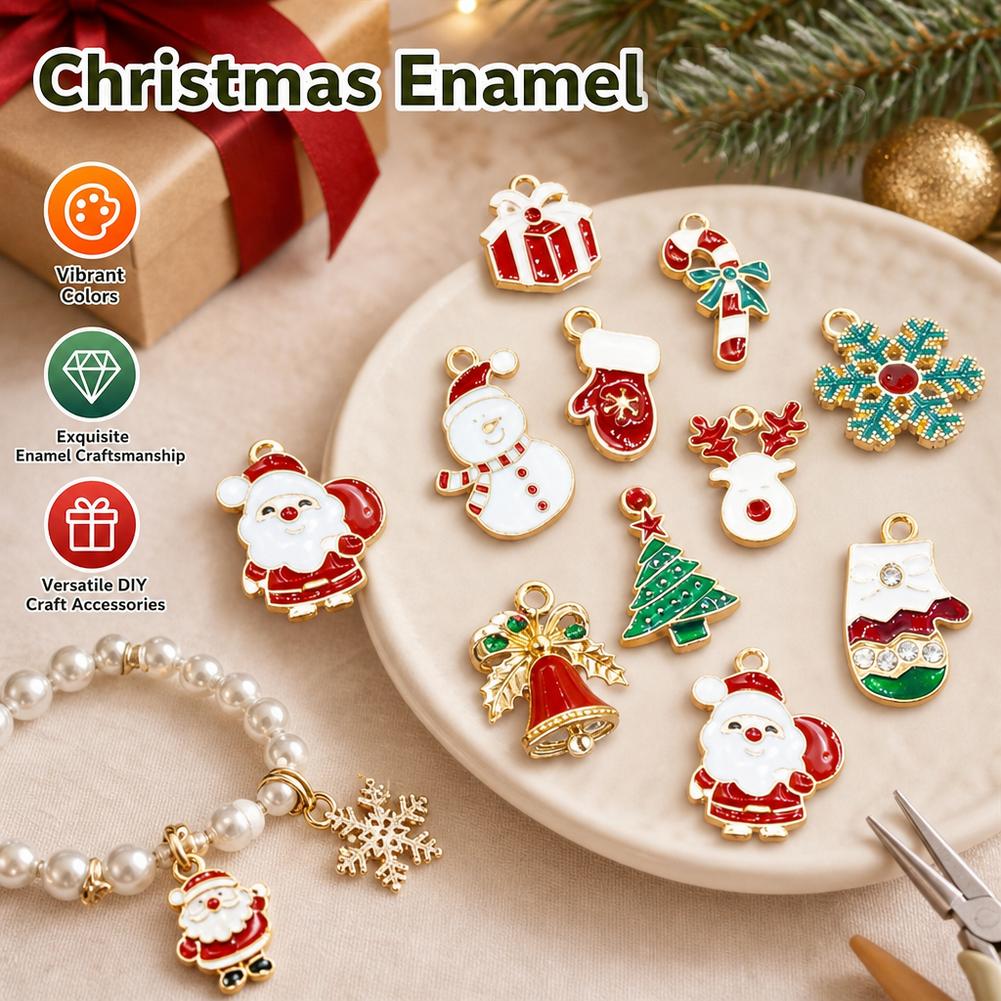 10 pezzi di piccoli ciondoli n - Christmas Stocking Hanging recensione e prezzo